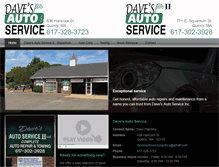 Tablet Screenshot of davesautoservicequincy.com